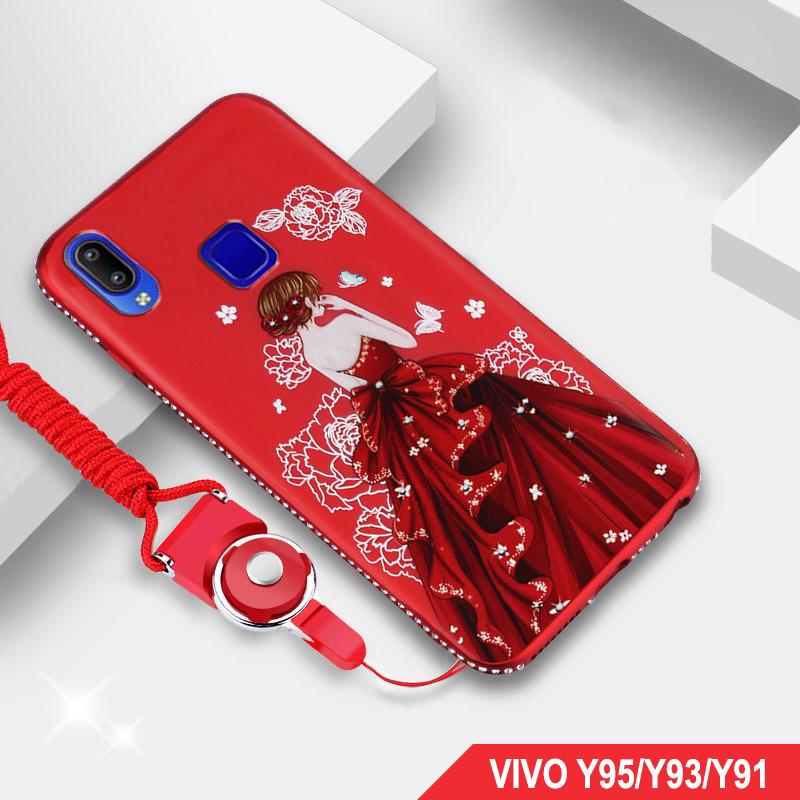 Case Vivo Y95 Vivo Y93 Vivo Y91 Y83 Y81 Y71 Y69 Y65 Diamond Wedding Dress Princess Slim Matte Back Cover Lazada Indonesia