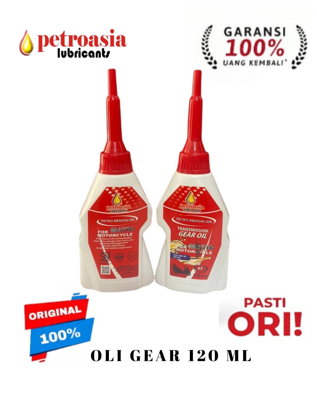 Original Oil Gear 120 ml Petroasia lubricating oil for Honda beat Vario spacy scopy Genio Harga 9,600 rupiah*Gratis Ongkir