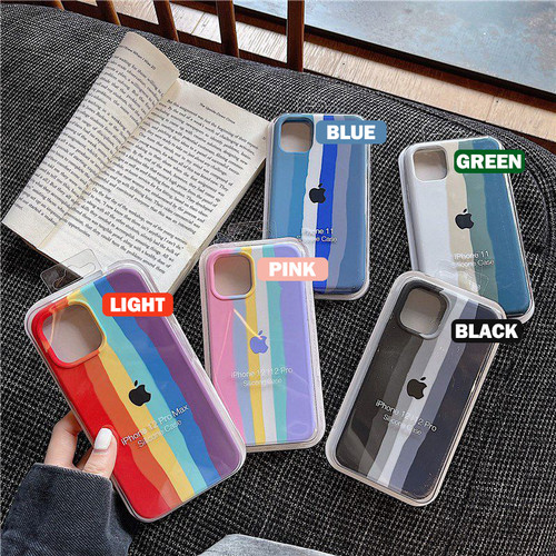 Warna) C001 Soft Case Silikon Warna Pelangi Untuk Iphone 11 Soft