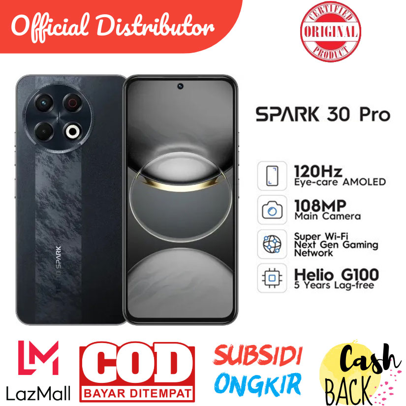 Infinix Tecno Spark 30 Pro 8/128 Mediatek Helio G100 Amoled Harga  1,484,009 Ringgit*Penghantaran Percuma