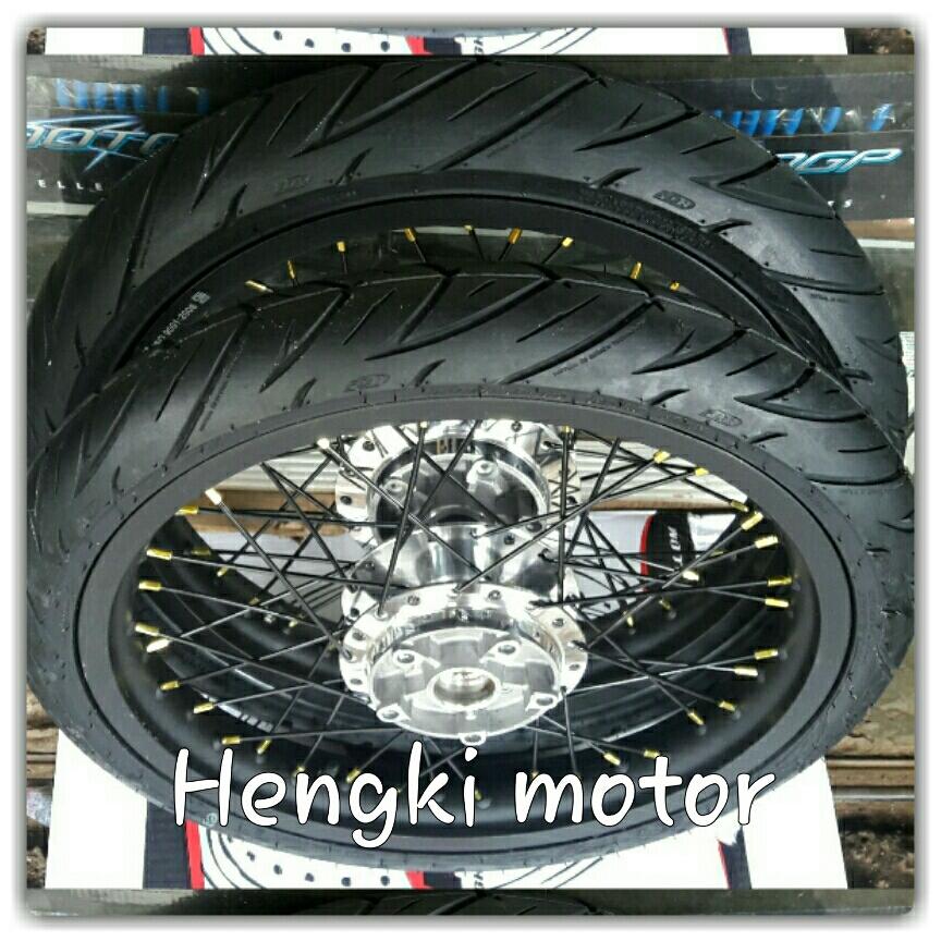 velg vixion new nvl lebar plus ban baru uk 185/215x17 Harga 1,364,720 rupiah*Gratis Ongkir