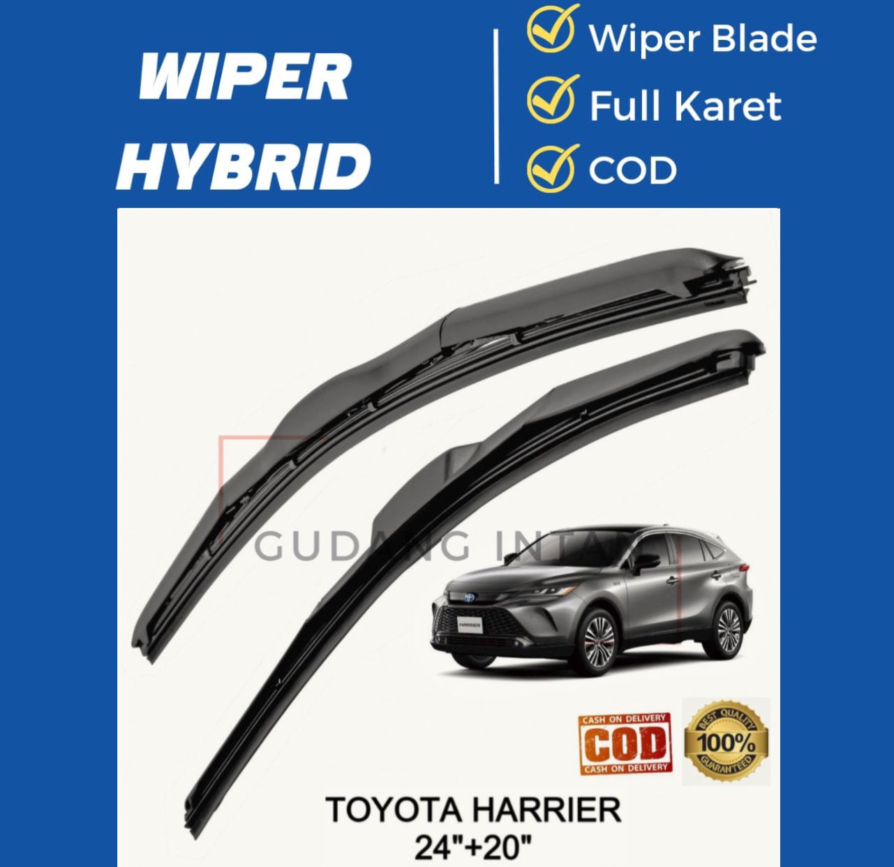 Wiper Hybrid Kanan Kiri 1 Set Mobil Toyota Harrier - Gudang intan Giá 86,500 Đồng*Miễn phí vận chuyển