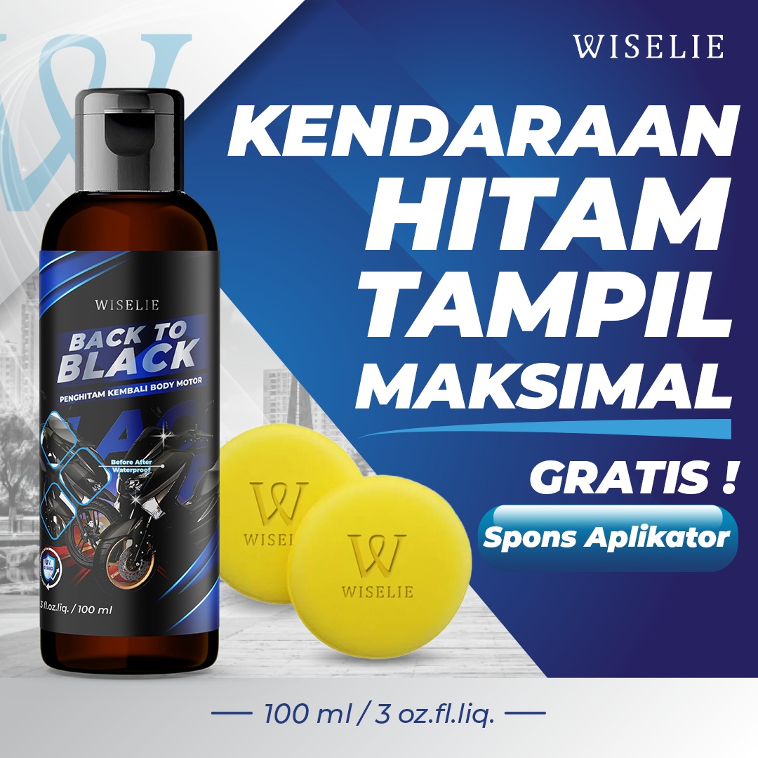 Wiselie Back to Black Vehicle Shine Blackening Body Effective Restores Original Shine Keeps Color Intense and Shiny Protects from Scratches and Environmental Damage Safe for All Types of Paint Long Lasting and Leaves No Residue Harga 35,880 rupiah*Gratis Ongkir