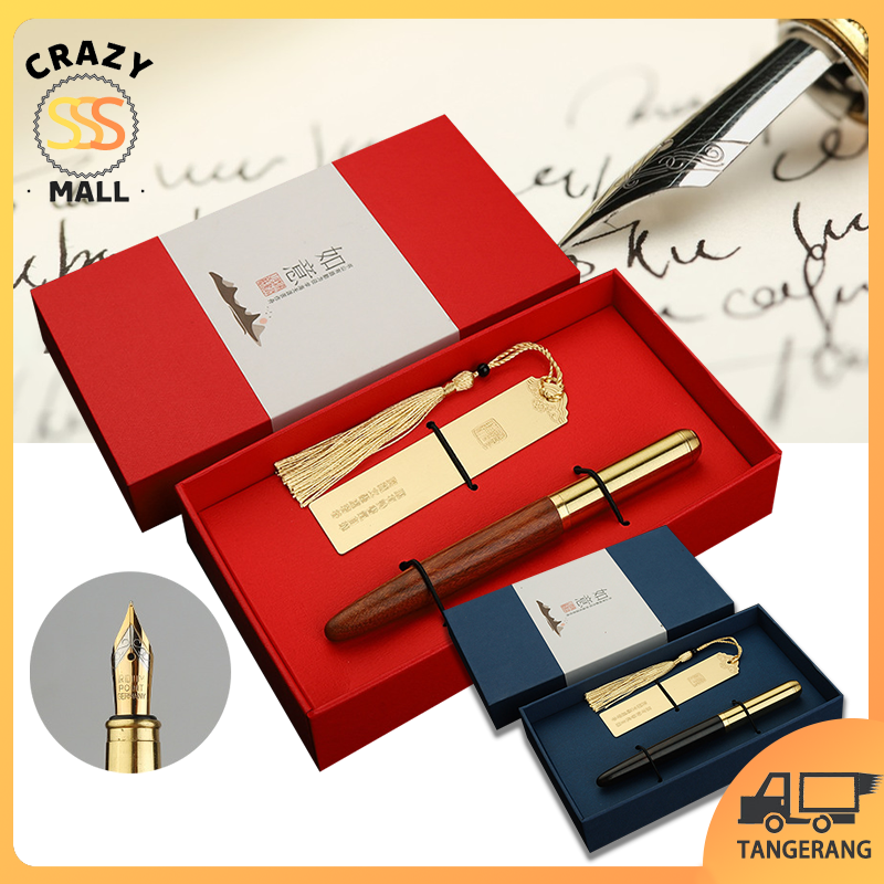Fountain Pen Bookmark hadiah box Set Kit Pena Tinta Fountain