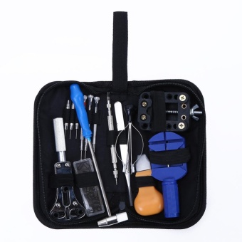15pcs Watch Repair Tool Kit Set Case Opener Screwdriver Tweezer - intl  