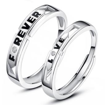 2 PCS Disesuaikan Cincin Pasangan Cincin Jewellry 925 Perak Adjustable Pecinta Cincin E028 Juni 2018 - 4 2 PCS disesuaikan cincin pasangan cincin Jewellry 925 perak Adjustable pecinta cincin E028 - 4