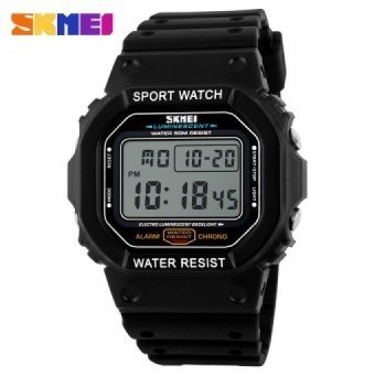 2016 Men Sports Watches Fashion Casual LED Digital Watch RelogioMasculino Man Military Waterproof Band montre homme 1134 - intl  