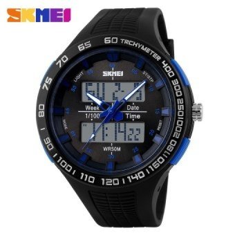 2016 New Men Sports Watches LED Digital Quartz Watch MilitaryOutdoor Big Watches For Men Waterproof Wristwatches Montre Homme - intl  