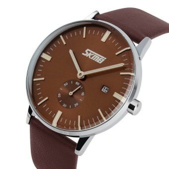 2016 New Mens Fashion Casual Sports Watches Luxury Brand LeatherStrap Watch for Men Quartz Analog Watch Waterproof Wristwatch - intl  