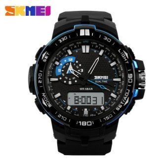 2016 New Relogios Masculinos Luxury Backlight Digital Display DateAlarm 2 colors 50M Waterproof Sports Watches Men - intl  