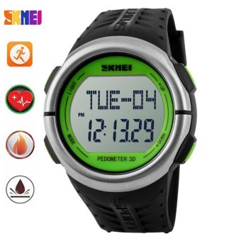 2017 Popular Pedometer Heart Rate Monitor Calories Counter Led Digital Sports Watch SKMEI Fitness For Men Women Outdoor Military Wristwatches 1058 - intl  