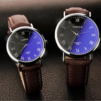 278 new blue light wild simple pointer waterproof quartz watch scale trend fashion business couple watches - intl  