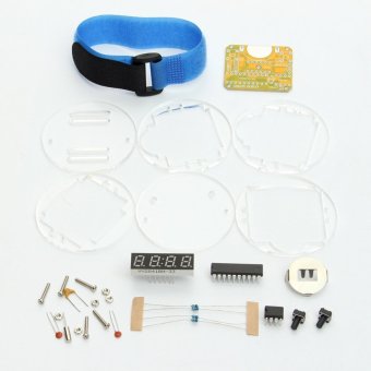 4 Bits Digital Tube DIY kit LED Digital Watch Electronic Clock Kit Microcontroller MCU diy watch - intl  