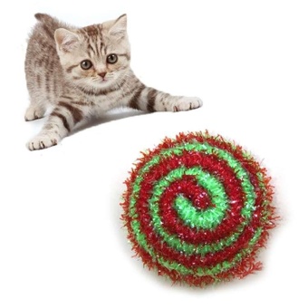 Gambar 4.5 cm Cat Toys cute Balls Interactive Play Chewing Scratch Catch Pet Toy Ball   intl