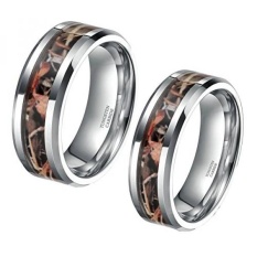 6mm Tungsten Jatuh Hay Kamuflase Inlay Berburu Cincin Pernikahan Pertunangan Band Comfort Fit Ukuran 5-10 (8) -Intl