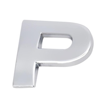 Gambar (A Z) 3D DIY Metallic Alphabet Sticker Car Emblem Letter SilverBadge Decal SL P   intl