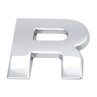 Gambar (A Z) 3D DIY Metallic Alphabet Sticker Car Emblem Letter SilverBadge Decal SL R   intl