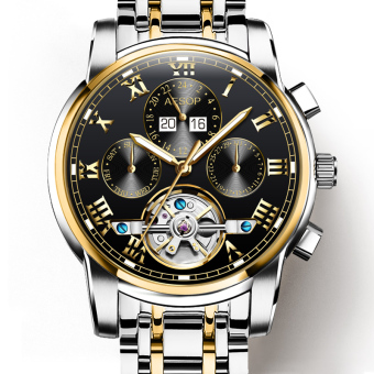 Jual Aesop kalender ganda baja tahan air jam tangan pria jam tangan jam
tangan Online Murah