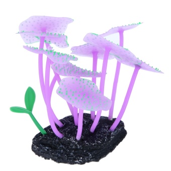 Gambar akerfush Lifelike Aquarium Plant Artifical Coral Fish TankDecoration Ornaments (Purple)   intl