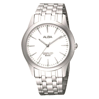 Alba - Jam Tangan Pria - Silver-Putih - Stainless Steel - ARSY17X1  