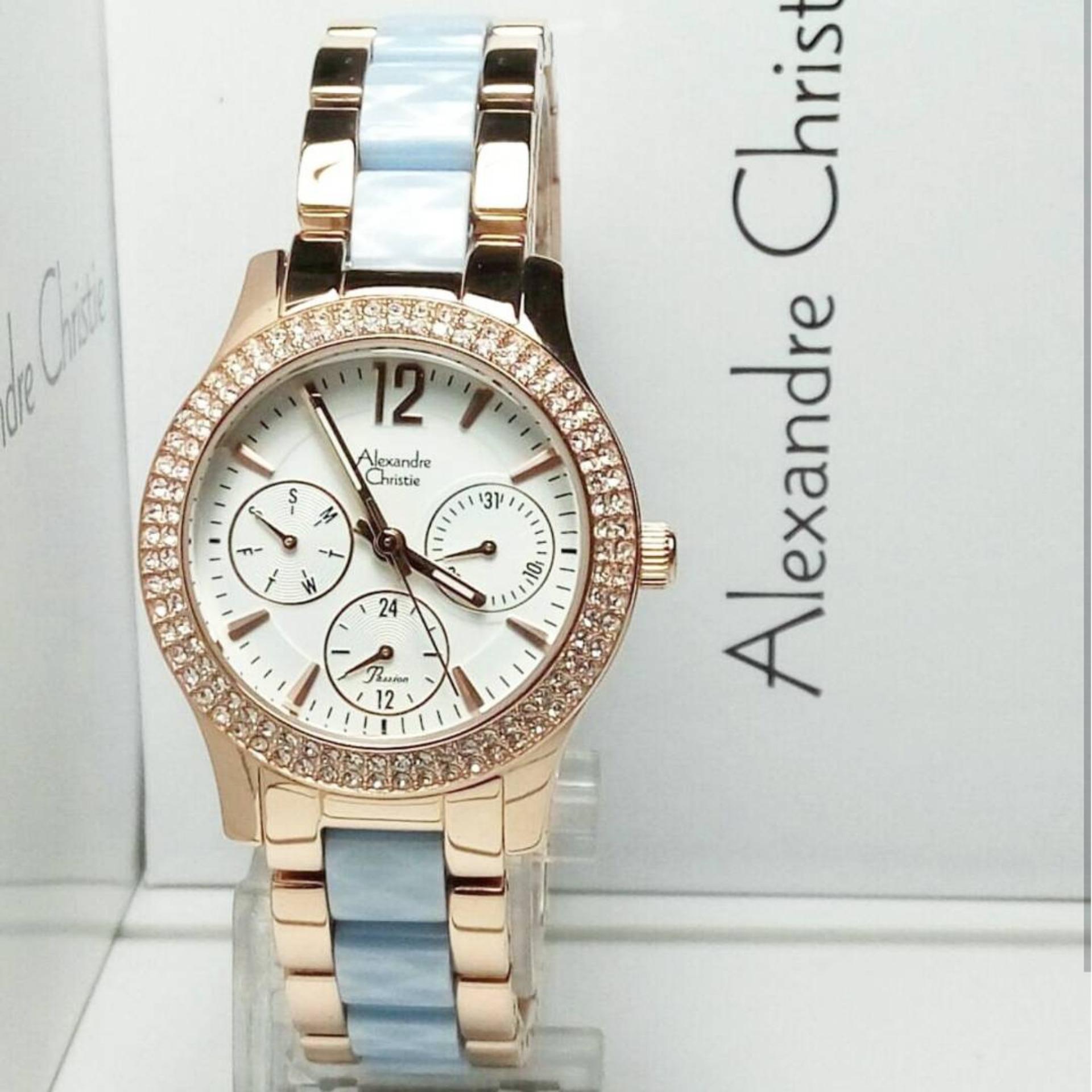 Alexandre Christie Ac2608sp Jam Tangan Wanita Stainless Ceramic Alexandre Christie AC2608R Jam Tangan Wanita Stainless Ceramic Rose Gold Biru Lazada Indonesia