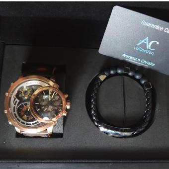 Gambar Alexandre Christie Jam Tangan Pria Alexandre Christie AC9221MT AC Collection Triple Time Rosegold Limited Edition