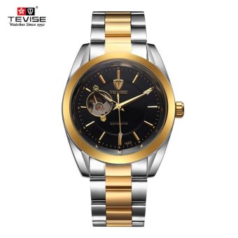Automatic mechanical watches for men's business men's stainless steel waterproof watch - intl  