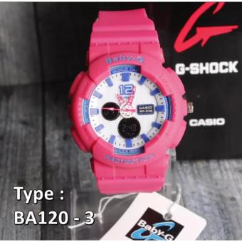 Baby G Casio BA120L Sherina Pink Grade Original , Jam Tangan Wanita/Anak Anak Water Resist Ringan  