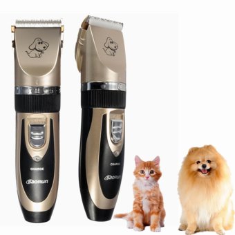 Baru profesional Grooming Kit hewan kucing peliharaan anjing rambut Pemangkas Clipper alat cukur Set