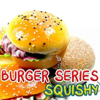 Gambar Big Squishy Burger Series Slow Rising   Murah Wangi Gantungan Kunci(Burger #1