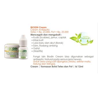 Biodin Cream Antiseptik Radang Kulit Hewan,borok,gatal,luka, Kutu Pebruari 2019 - 2 Biodin cream antiseptik radang kulit hewan,borok,gatal,luka, kutu - 2