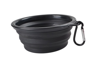 Gambar Black box folding silicone pet bowl portable dog bowl utensils petsupplies   Black   intl