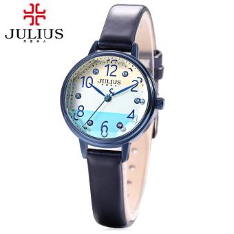 [BLUE] JULIUS JA - 930 Female Quartz Movt Artificial Gem Wristwatch - intl  