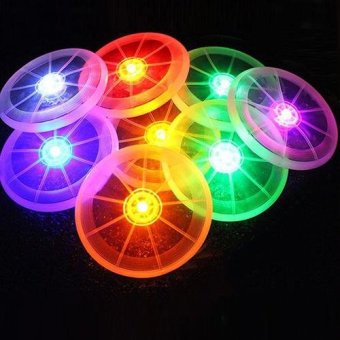 Gambar Bluelans(R) Creative LED Flying Disk Light Up Frisbee Outdoor Pet Dog Training Fetch Toy   intl