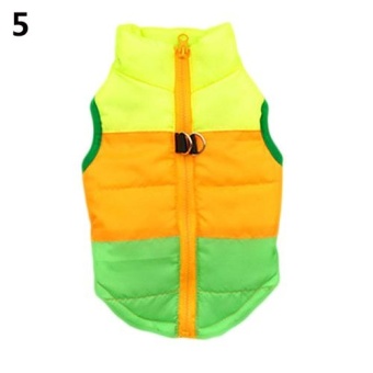 Gambar Bluelans(R) Dog Cat Coat Jacket Pet Supplies Clothes Winter Apparel Clothing Puppy Costume M (Green+Yellow)   intl