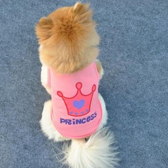 Gambar Bluelans(R) Pet Dog Cat Princess Letter Crown T shirt Vest Summer Coat Puppy Costumes M   intl