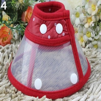 Gambar Bluelans(R) Puppy Pet Dog Cat Comfy Cone Neck Collar Anti Bite Medical Recovery Protection L (Red)   intl