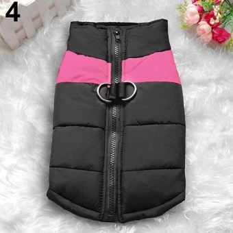 Gambar Bluelans(R) Winter Warm Dog Padded Zipper D Ring Coat Pet Skiing Clothing for Large Dog 2XL (Pink)   intl