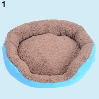 Gambar Bluelans(R) Winter Warm Soft Fleece Puppy Pet Dog Cat Large Bed House Basket Nest Mat L (Blue)   intl