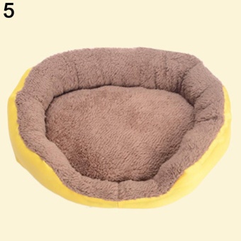 Gambar Bluelans(R) Winter Warm Soft Fleece Puppy Pet Dog Cat Large Bed House Basket Nest Mat M (Yellow)   intl