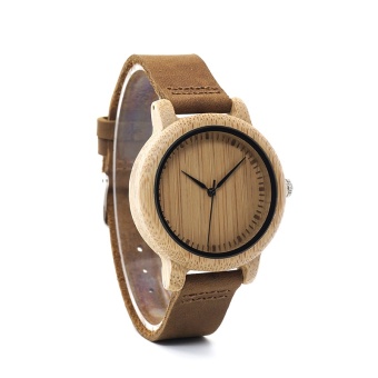 Gambar BOBO BIRD WA15L19 Women Watch Jam Tangan es Bamboo Wooden Watch Jam Tangan Real Leather Band Quartz Watch Jam Tangan As Gift For Ladies Accept OEM Reloiov W*L19*A15