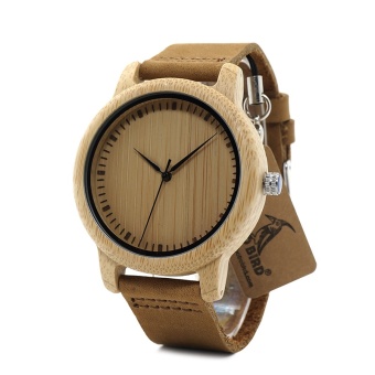 Gambar BOBO BIRD WA15L19 Women Watch Jam Tangan es Bamboo Wooden Watch Jam Tangan Real Leather Band Quartz Watch Jam Tangan As Gift For Ladies Accept OEM Reloiov W*L19*A15