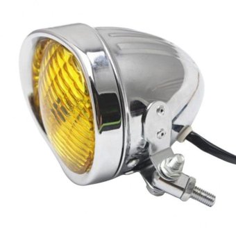 Gambar BolehDeals Motorcycle Headlight for Harley Bobber Chopper SoftailSpringer Chrome Amber   intl