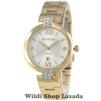 Bonia BNB10274-2213 Jam Tangan Wanita Stainless Steel Gold  