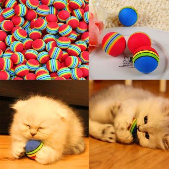 Gambar BU Merssavo Rainbow Colors   2 pcs Pet Toys Super Q Rainbow Ball  intl