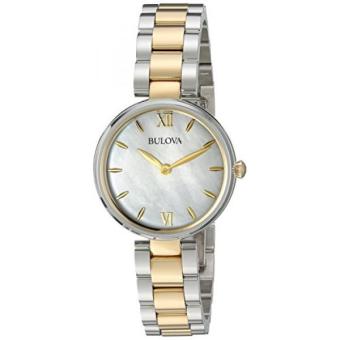 Bulova Womens Quartz Stainless Steel Dress Watch, Color:Two Tone - intl  