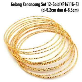 Gambar Cantique Gelang Keroncong   Gelang Emas Imitasi Anti Karat   1 Set isi 12pc