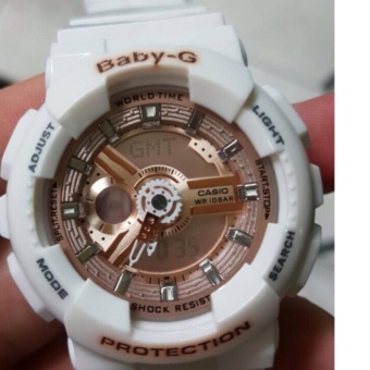 Gambar Casio Baby G Putih Rosegold   BA 110 7A1DR