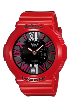 Gambar Casio Baby G Wanita Merah Damar Tali Jam BGA 160 4B