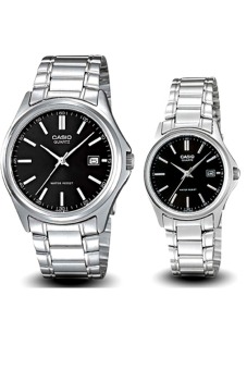 Gambar Casio Couple Watch Jam Tangan Couple   Silver   Strap Stainless Steel   1183A 1A